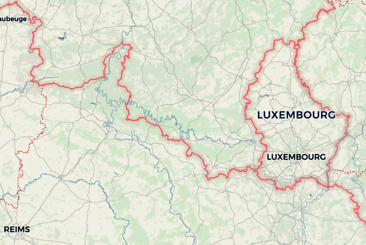 Route map: Semois — Luxembourg · Belgium